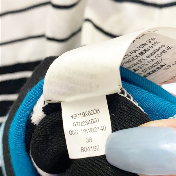 WHBM Striped Colorblock T Shirt XXS Mini Dress - Picture 8 of 11